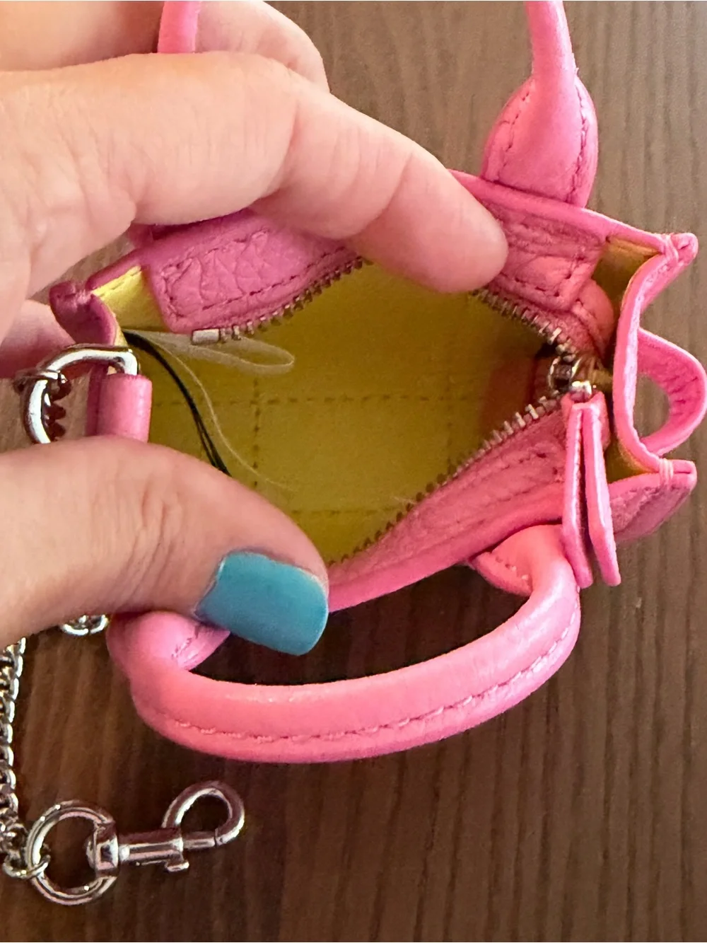 Marc Jacobs Pink Mini Pebbled Leather Tote with Bold Logo